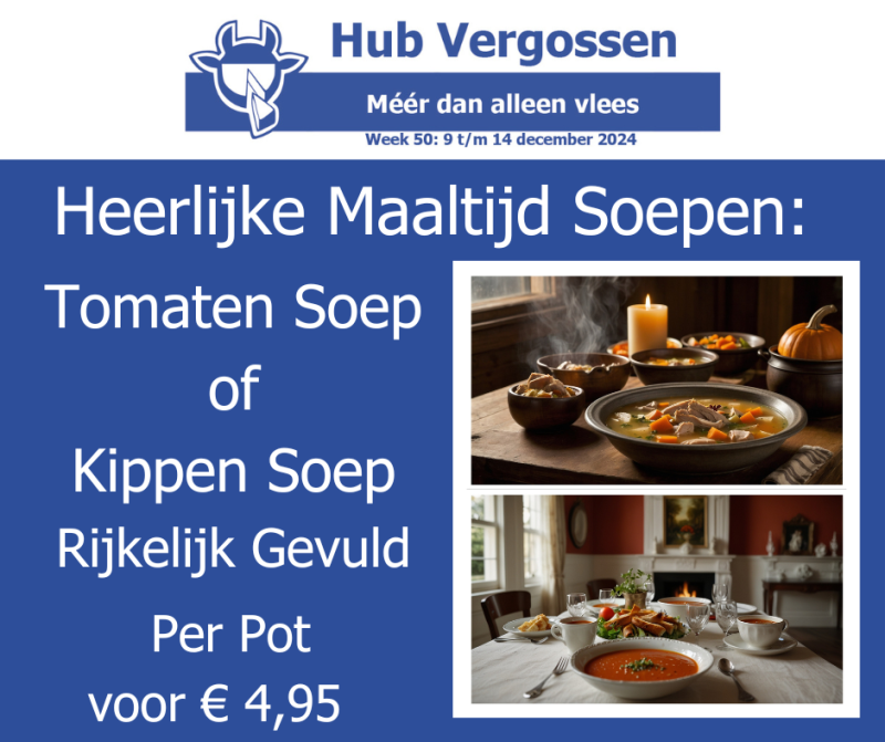 Heerlijke Maaltijdsoepen: Tomaten Soep of Kippen Soep - Rijkelijk Gevuld, Per Pot voor € 4,95 - Afbeelding 2