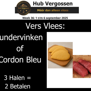 Vers Vlees: Rundervinken of Cordon Bleu, 3 Halen = 2 Betalen